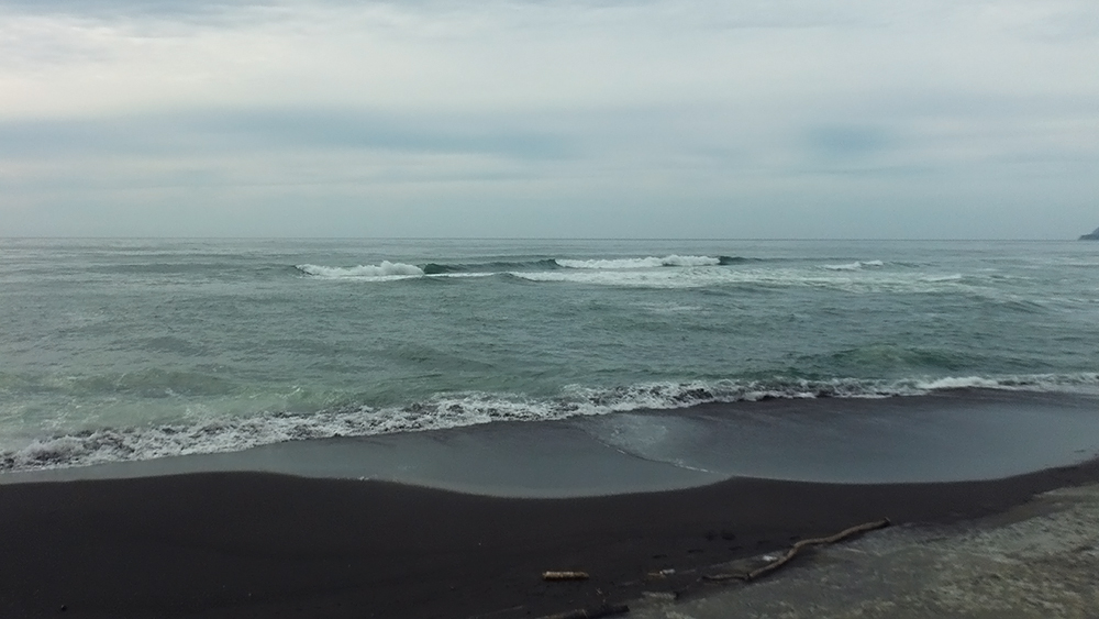 北海道のサーフポイント日本海、毘砂別、方面
