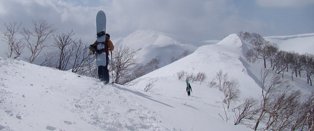 白井岳バックカントリースノーボード