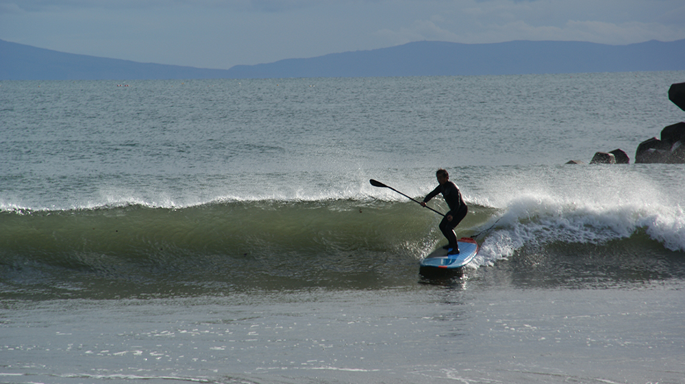 強いオフショアに押さえられ意外と走れた